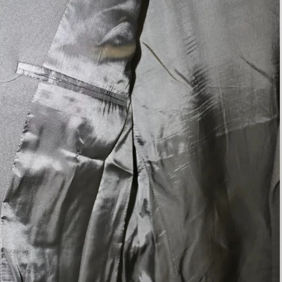 DKNY Men Blazer Black 40R Wool Italian Fabric Made In Hungary 2 Buttons - Picture 5 of 13